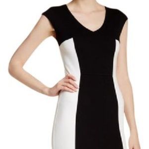Love Ady Black & White Colorblock Dress